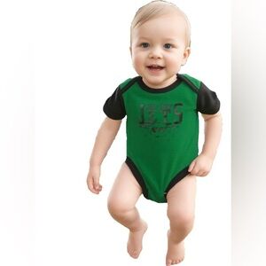 NFL Team 1 Piece New York Jets Infant Size 6-9 Months Green W/Black Trim Snaps